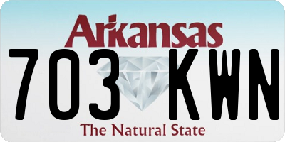 AR license plate 703KWN