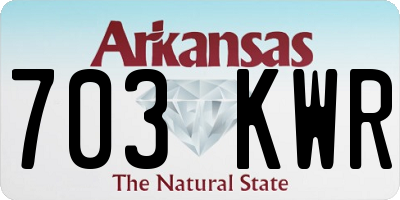 AR license plate 703KWR