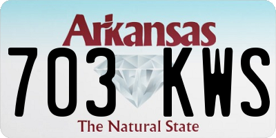 AR license plate 703KWS