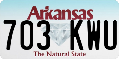 AR license plate 703KWU