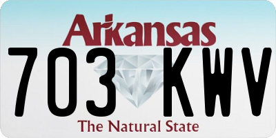 AR license plate 703KWV