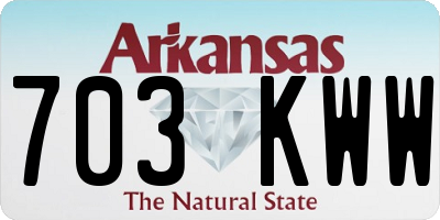 AR license plate 703KWW