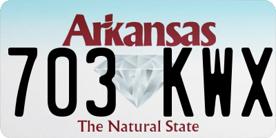 AR license plate 703KWX