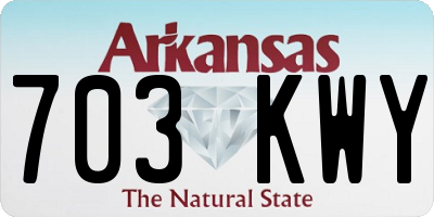 AR license plate 703KWY