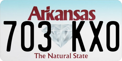 AR license plate 703KXO