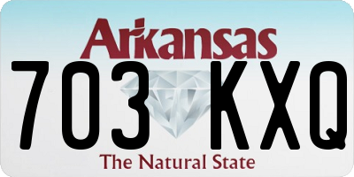 AR license plate 703KXQ