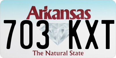 AR license plate 703KXT