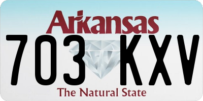 AR license plate 703KXV