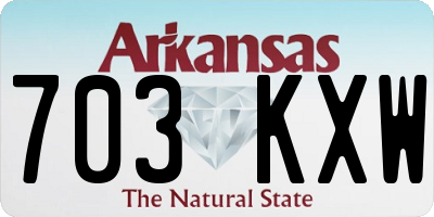 AR license plate 703KXW