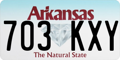 AR license plate 703KXY