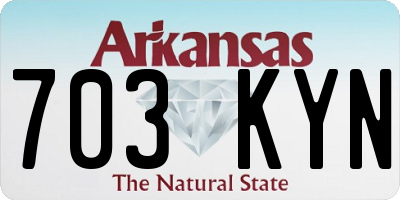 AR license plate 703KYN