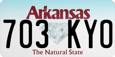 AR license plate 703KYO