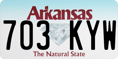 AR license plate 703KYW