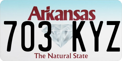 AR license plate 703KYZ