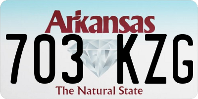 AR license plate 703KZG