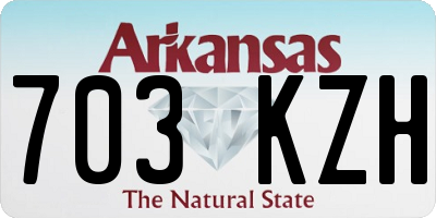 AR license plate 703KZH