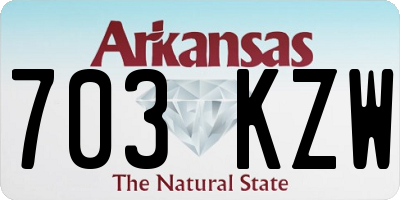 AR license plate 703KZW