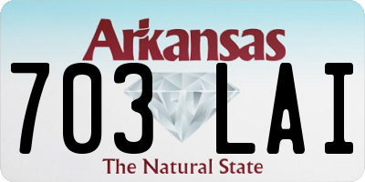 AR license plate 703LAI