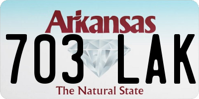 AR license plate 703LAK