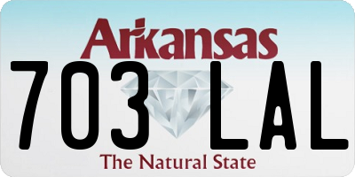 AR license plate 703LAL