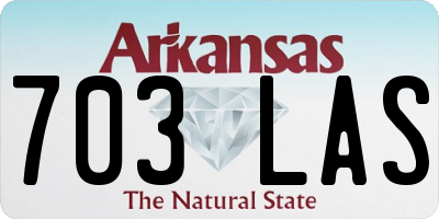 AR license plate 703LAS