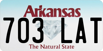 AR license plate 703LAT