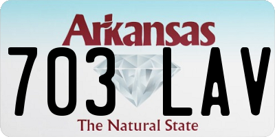 AR license plate 703LAV