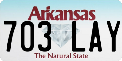 AR license plate 703LAY