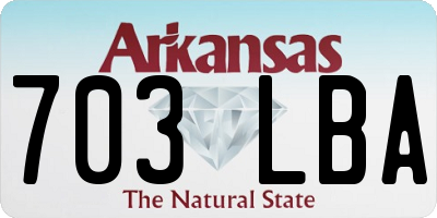 AR license plate 703LBA