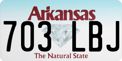 AR license plate 703LBJ