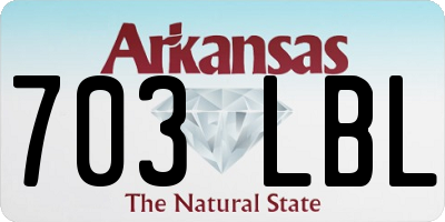 AR license plate 703LBL
