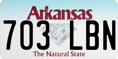 AR license plate 703LBN