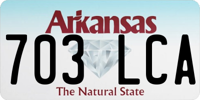 AR license plate 703LCA