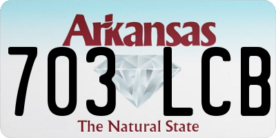 AR license plate 703LCB