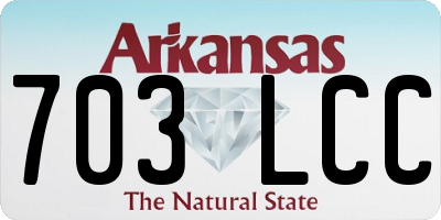 AR license plate 703LCC