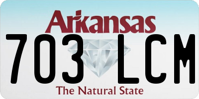 AR license plate 703LCM