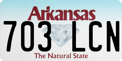 AR license plate 703LCN