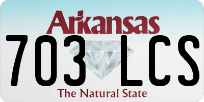 AR license plate 703LCS