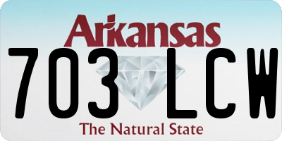 AR license plate 703LCW
