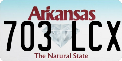 AR license plate 703LCX