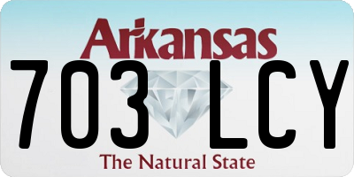 AR license plate 703LCY