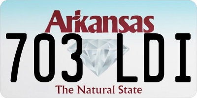 AR license plate 703LDI