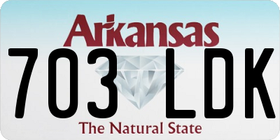 AR license plate 703LDK