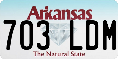 AR license plate 703LDM