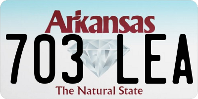 AR license plate 703LEA