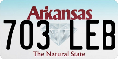 AR license plate 703LEB