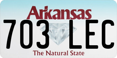 AR license plate 703LEC