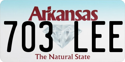 AR license plate 703LEE