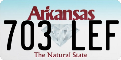 AR license plate 703LEF