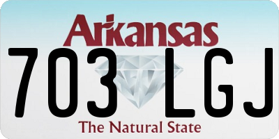 AR license plate 703LGJ